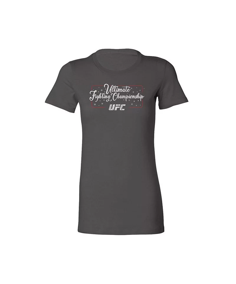 Women's UFC Ultimate Fighting Championship T-Shirt - Asphalt $10.36 WOMEN'S