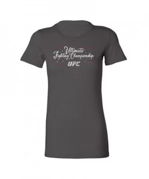 Women's UFC Ultimate Fighting Championship T-Shirt - Asphalt $10.36 WOMEN'S