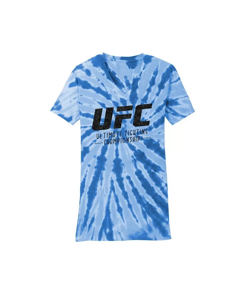 UFC Women's Tie-Dye V-Neck - Royal $5.16 WOMEN'S