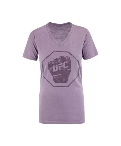 UFC Women's Distressed V-Neck - Vino $2.11 WOMEN'S