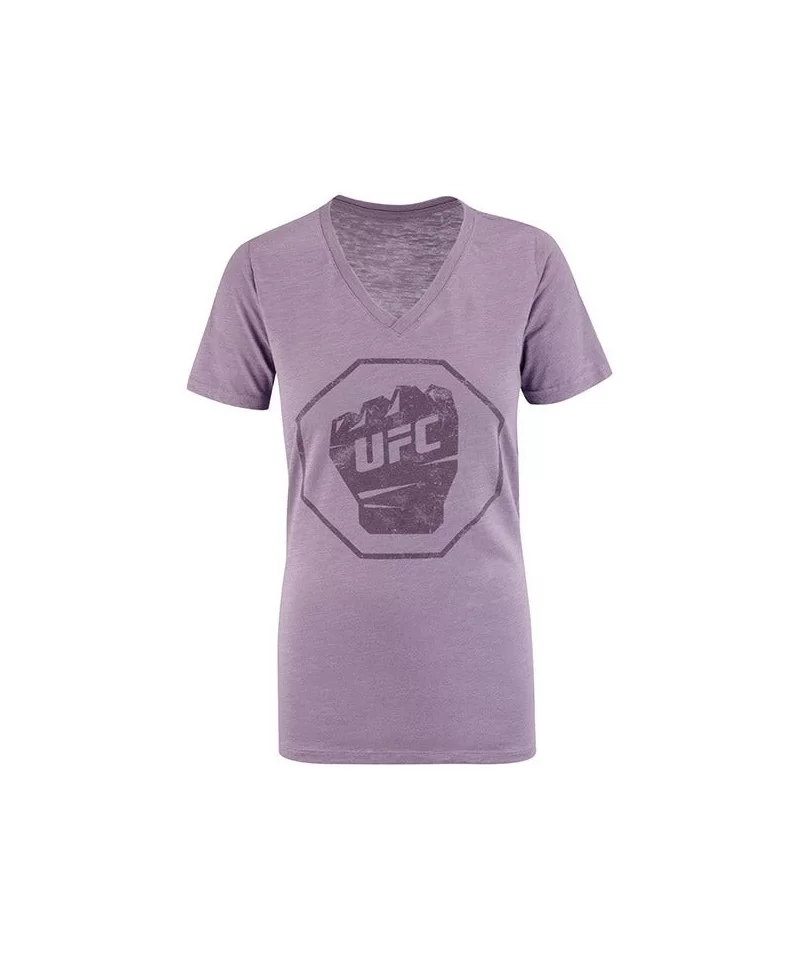 UFC Women's Distressed V-Neck - Vino $2.11 WOMEN'S