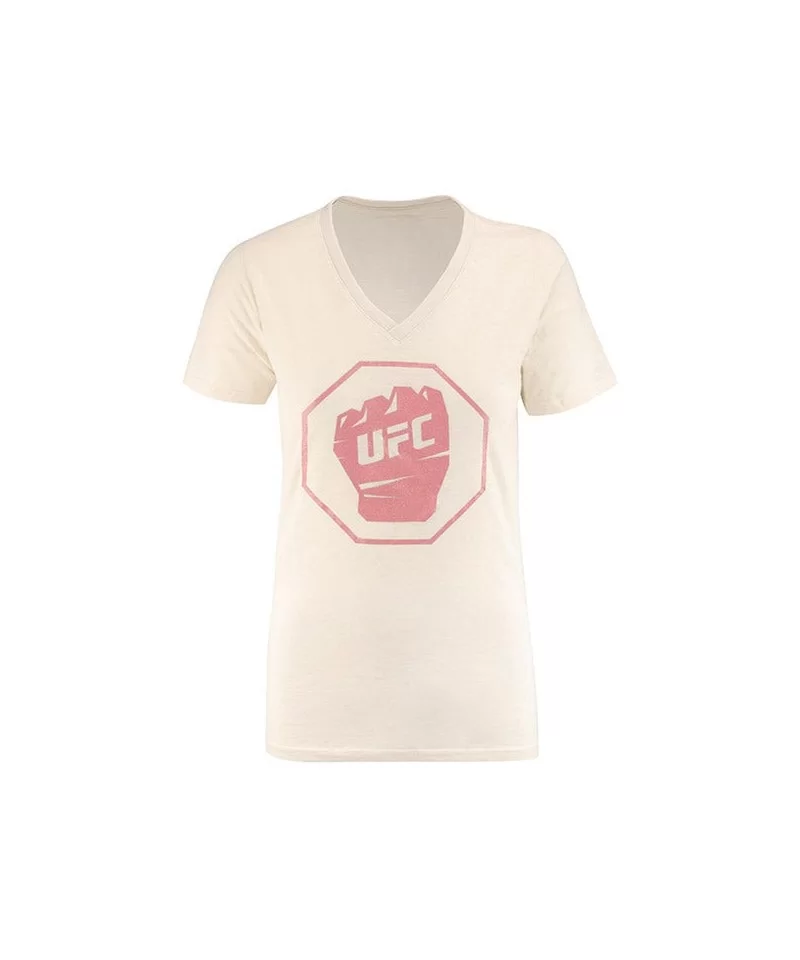 UFC Women's Glitter V-Neck - Parchment $2.94 WOMEN'S