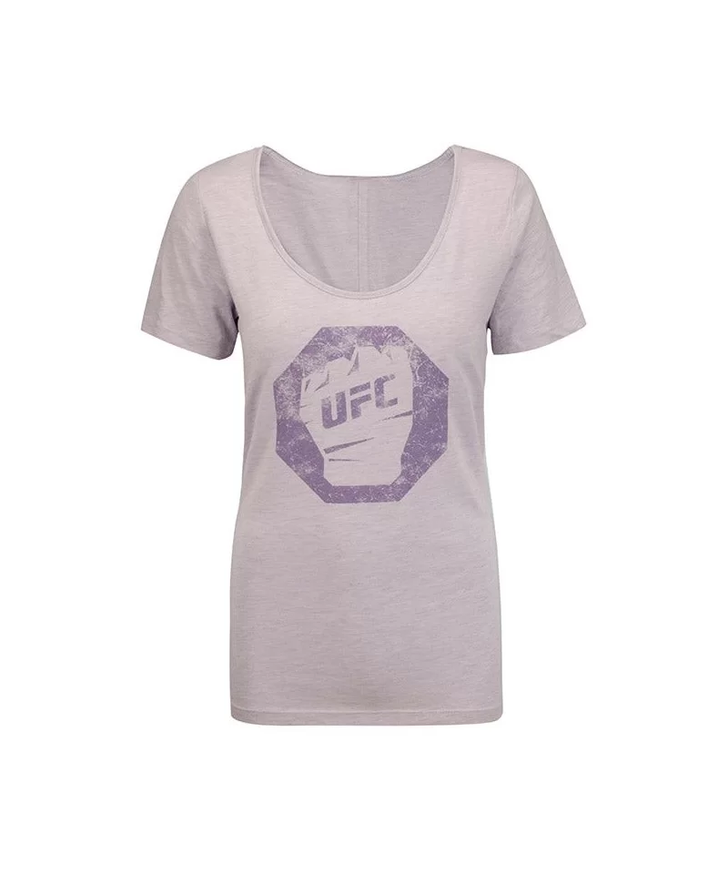 UFC Women's Distressed Tri-Blend Scoop T-Shirt - Iris Quartz $2.36 WOMEN'S