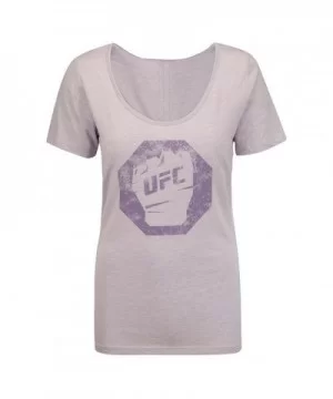 UFC Women's Distressed Tri-Blend Scoop T-Shirt - Iris Quartz $2.36 WOMEN'S