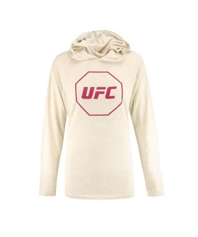 UFC Women's Hooded Long Sleeve T-Shirt - Grey $6.40 WOMEN'S