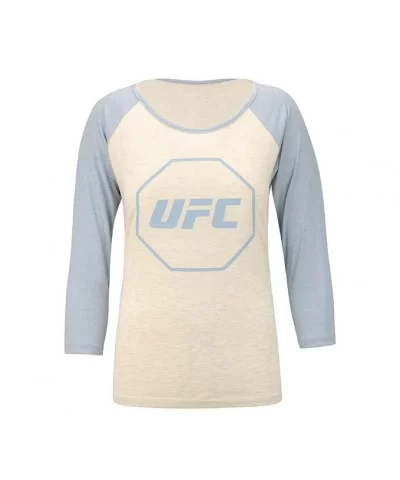 UFC Women's Raglan T-Shirt- Grey/Light Blue $2.88 WOMEN'S