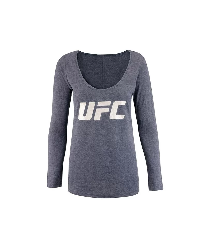 UFC Women's Scoop Foil Long Sleeve T-Shirt - Navy $3.92 WOMEN'S