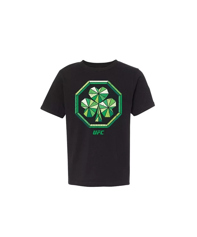 Kids' UFC Geo Shamrock T-Shirt - Black $6.80 KID'S