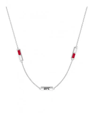 UFC Elements Red & White Enamel Necklace in Sterling Silver $70.40 WOMEN'S