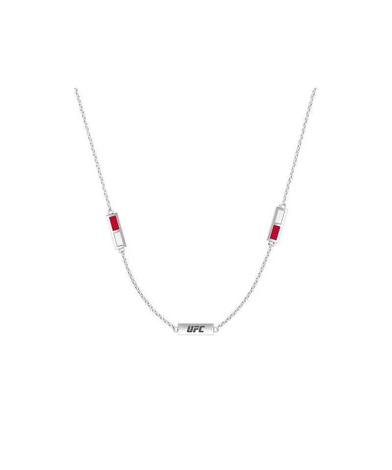 UFC Elements Red & White Enamel Necklace in Sterling Silver $70.40 WOMEN'S