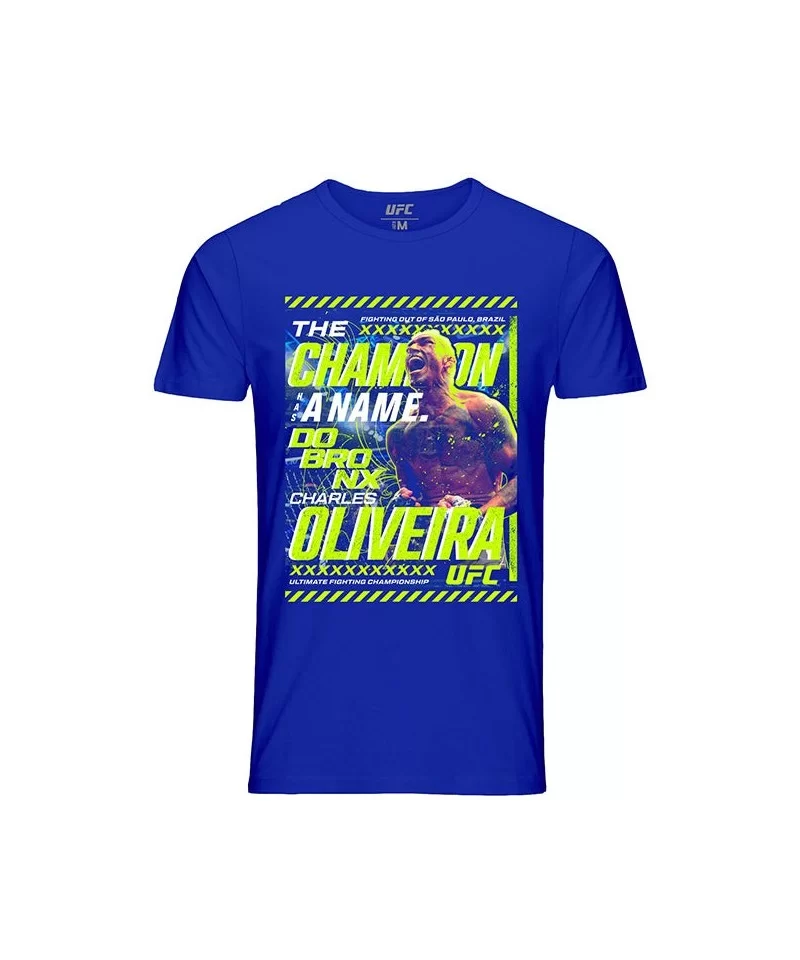 Men's UFC Charles "Do Bronx" Oliveira Quote T-Shirt - Royal $10.92 MEN'S