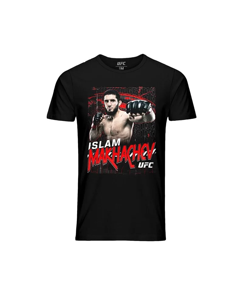 Men's UFC Islam Makhachev Dagestan Photo T-Shirt - Black $13.44 MEN'S