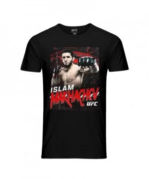 Men's UFC Islam Makhachev Dagestan Photo T-Shirt - Black $13.44 MEN'S