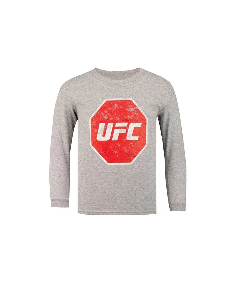 UFC Kids' Distressed Long Sleeve T-Shirt - Athletic Heather $8.80 KID'S