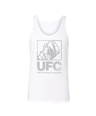 Men's UFC Wrapped Fist Tank Top - White $13.16 MEN'S