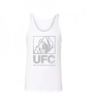 Men's UFC Wrapped Fist Tank Top - White $13.16 MEN'S