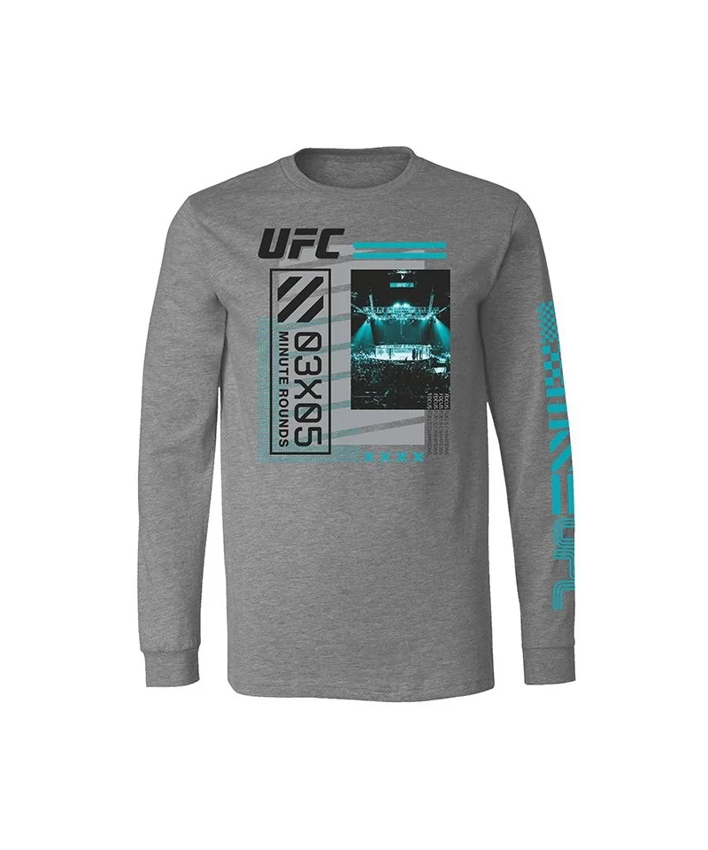 Men's UFC Arena Long Sleeve T-Shirt - Grey $11.52 MEN'S