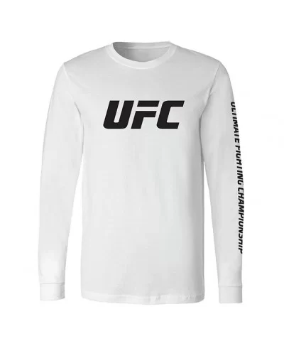 Men's UFC Logo Long Sleeve T-Shirt - White $10.36 MEN'S