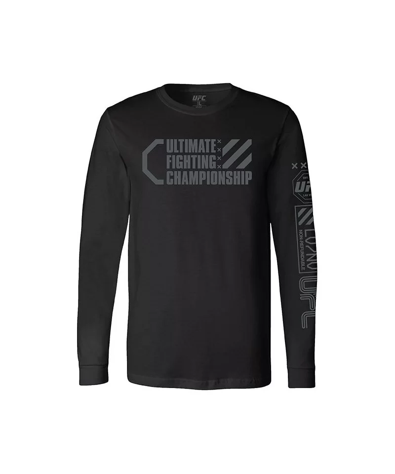 Men's UFC Tonal Long Sleeve T-Shirt - Black $11.42 MEN'S