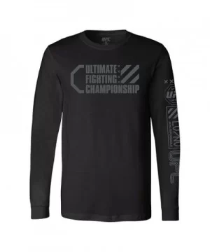 Men's UFC Tonal Long Sleeve T-Shirt - Black $11.42 MEN'S