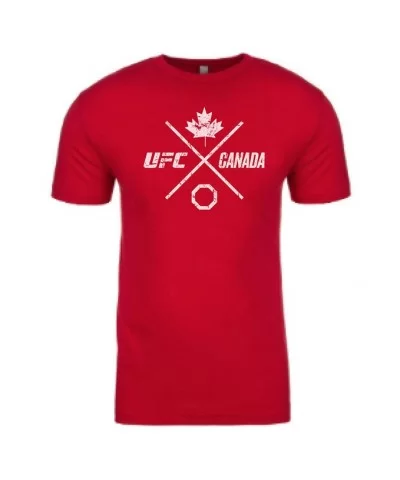 Men's UFC Stand On Guard Canada T-Shirt - Red $10.36 MEN'S