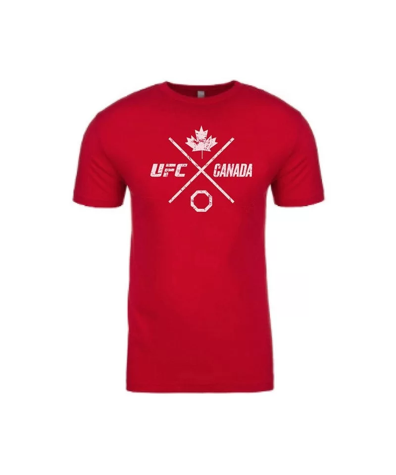 Men's UFC Stand On Guard Canada T-Shirt - Red $10.36 MEN'S