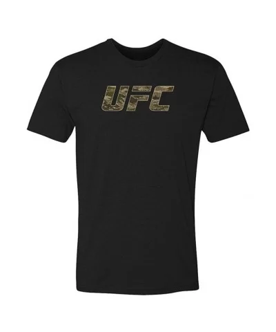 Men's UFC Camo Letters T-Shirt - Black $9.52 MEN'S