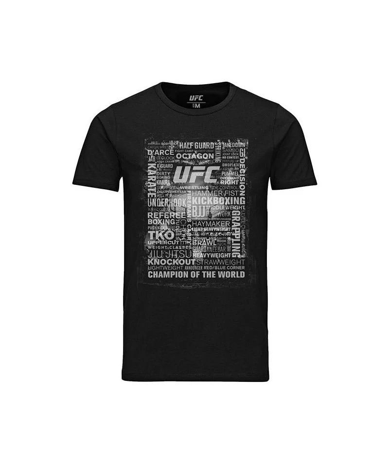 UFC Terminology All Over Print Black T-Shirt $10.36 MEN'S