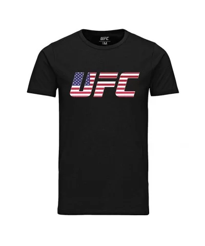 Men's UFC USA Country Logo T-Shirt - Black $11.76 MEN'S