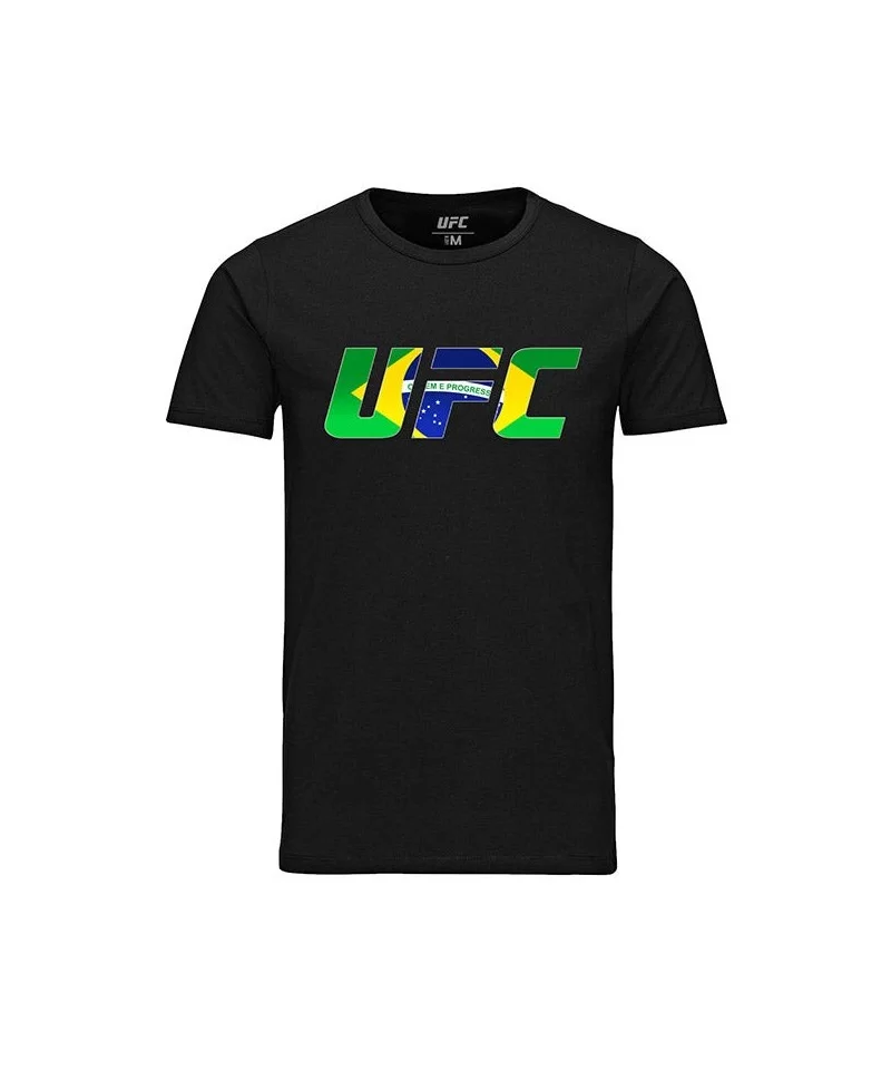 Men's UFC Brazil Country Logo T-Shirt - Black $13.16 MEN'S