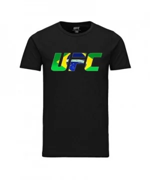 Men's UFC Brazil Country Logo T-Shirt - Black $13.16 MEN'S