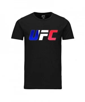 Men's UFC France Country Logo T-Shirt - Black $9.80 MEN'S