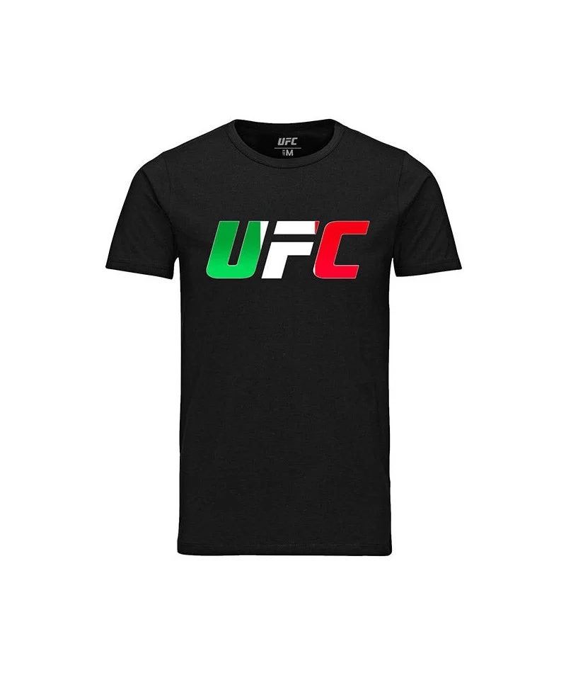 Men's UFC Italy Country Logo T-Shirt - Black $10.64 MEN'S