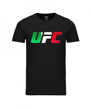 Men's UFC Italy Country Logo T-Shirt - Black $10.64 MEN'S