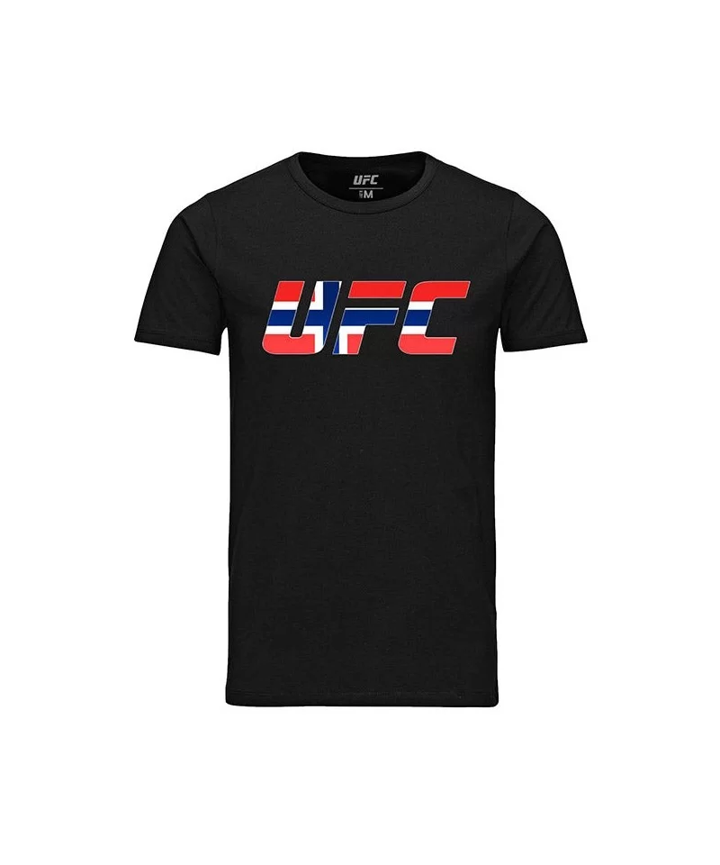 Men's UFC Norway Country Logo T-Shirt - Black $10.92 MEN'S