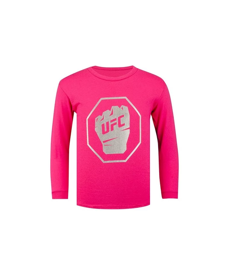 UFC Kids' Long Sleeve T-Shirt - Foil - Pink $4.00 KID'S