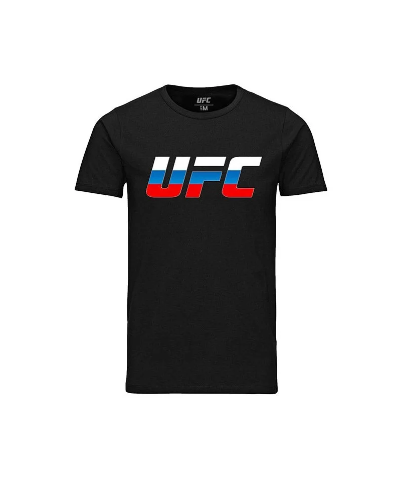 Men's UFC Russia Country Logo T-Shirt - Black $13.72 MEN'S