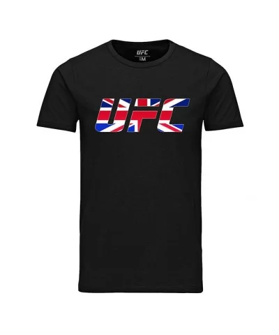 Men's UFC UK Country Logo T-Shirt - Black $10.92 MEN'S