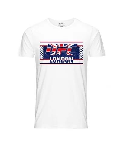 Men's UFC London Union Jack T-Shirt - White $13.72 MEN'S