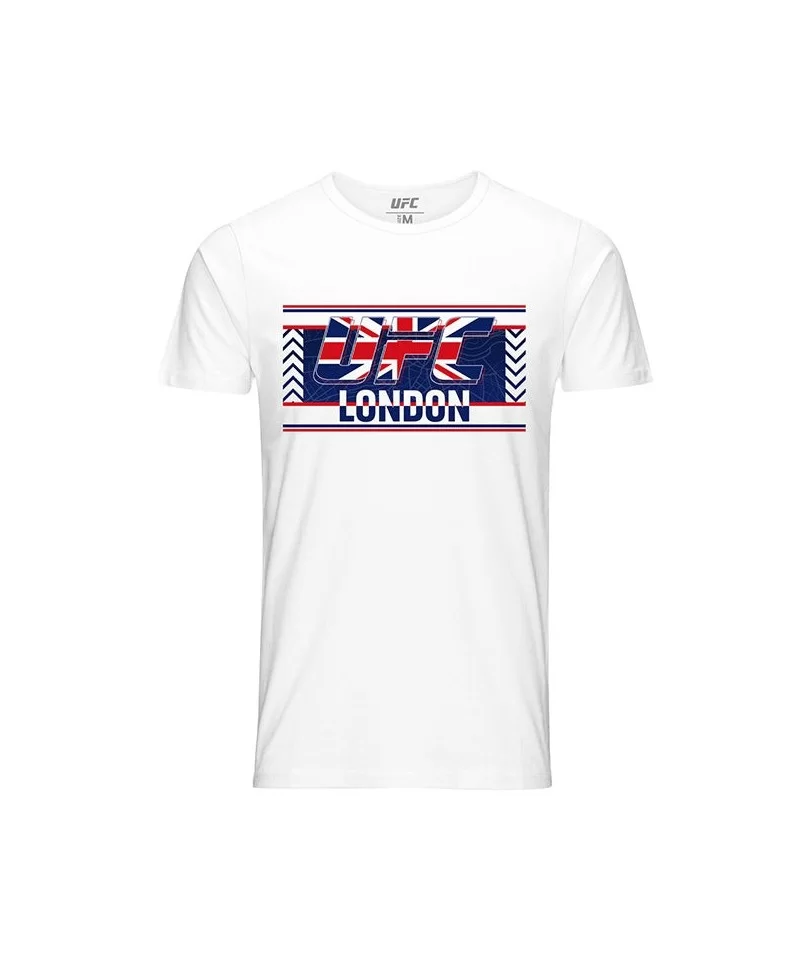 Men's UFC London Union Jack T-Shirt - White $13.72 MEN'S