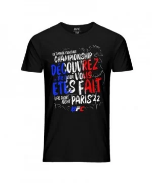 Men's UFC Fight Night Paris City T-Shirt - Black $9.52 MEN'S