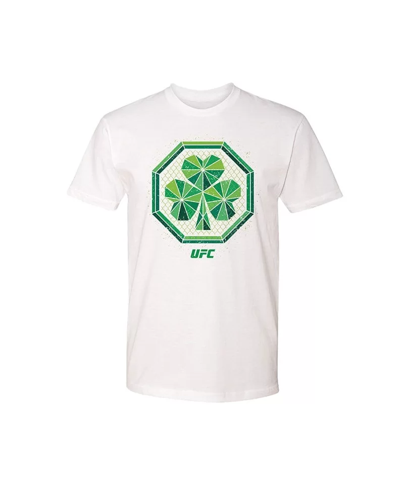 Men's UFC Geo Shamrock T-Shirt - White $10.36 MEN'S