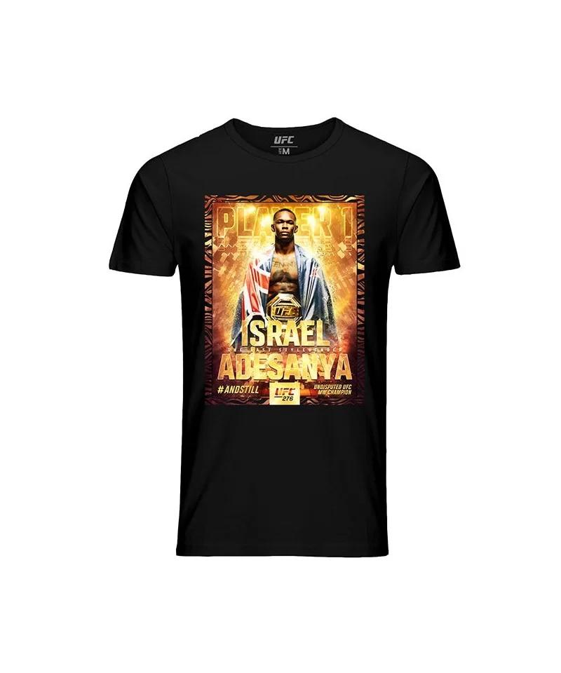 Men's UFC Israel "The Last Stylebender" Adesanya UFC 276 Champ T-Shirt - Black $9.24 MEN'S