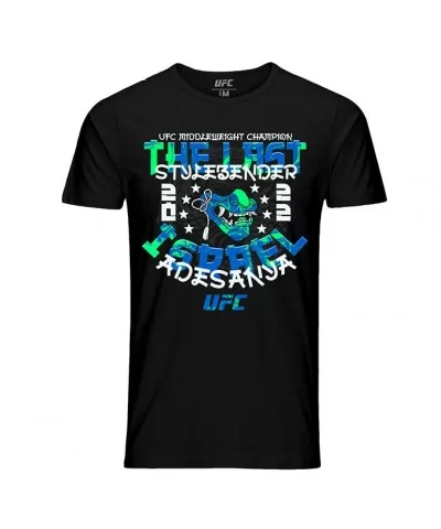 Men's UFC Israel "The Last Stylebender" Adesanya Anime Script T-Shirt - Black $10.64 MEN'S