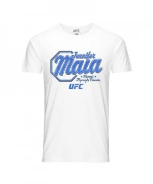 Men's UFC Jennifer Maia Script T-Shirt - White $9.80 MEN'S