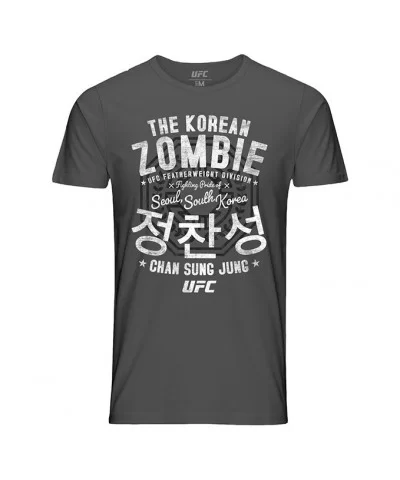 Men's UFC Chan Sung Jung "The Korean Zombie" Fighting Pride of Seoul T-Shirt - Asphalt $10.64 MEN'S