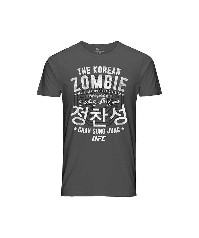 Men's UFC Chan Sung Jung "The Korean Zombie" Fighting Pride of Seoul T-Shirt - Asphalt $10.64 MEN'S