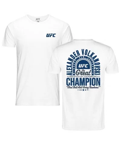 Men's UFC Alexander "The Great" Volkanovski Champion T-Shirt - White $9.80 MEN'S