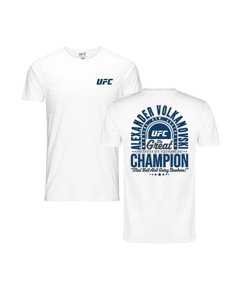 Men's UFC Alexander "The Great" Volkanovski Champion T-Shirt - White $9.80 MEN'S