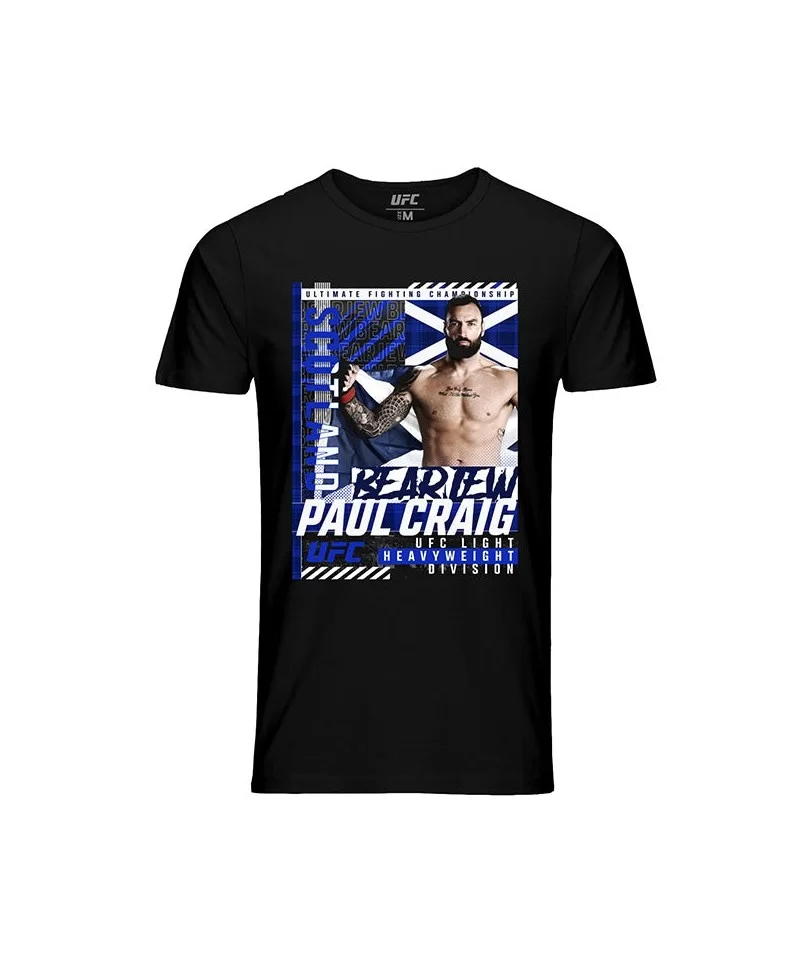 Men's UFC Paul "Bearjew" Craig Scotland T-Shirt - Black $13.16 MEN'S